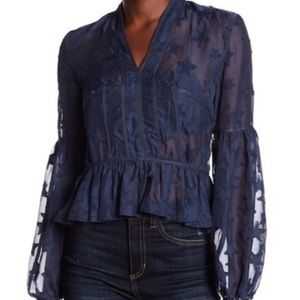NWT Romeo + Juliet Blue Lace Top Sz S